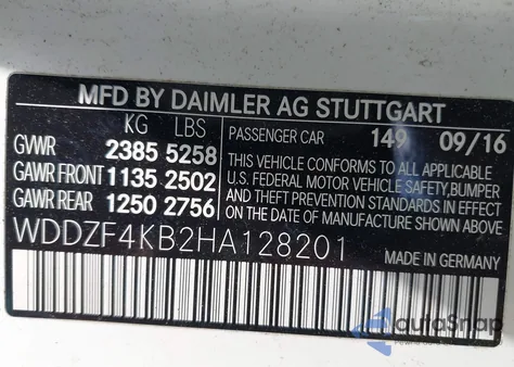 2017 Mercedes-Benz E 300 4Matic from USA, damaged, VIN WDDZF4KB2HA128201